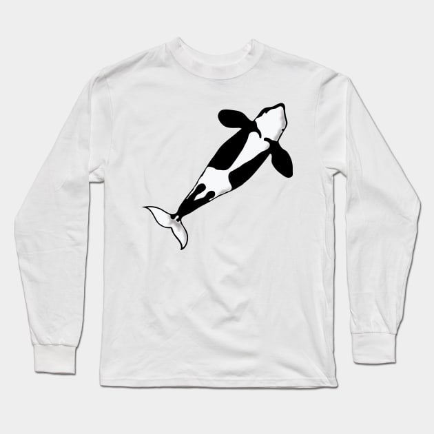 Jumping killer whale orca belly Long Sleeve T-Shirt by Made the Cut